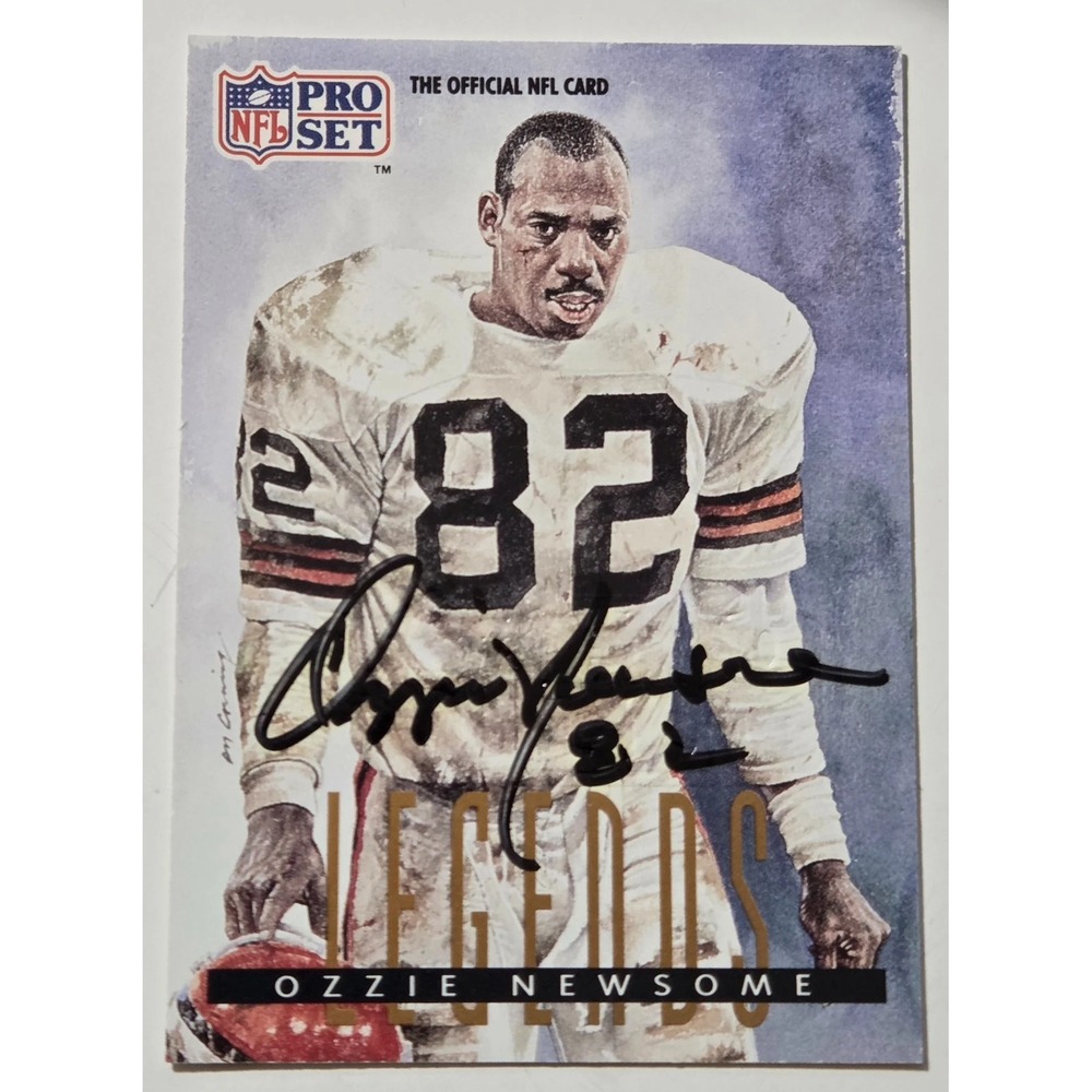 1991 Pro Set Ozzie Newsome #699 Legends Signed Cleveland Browns